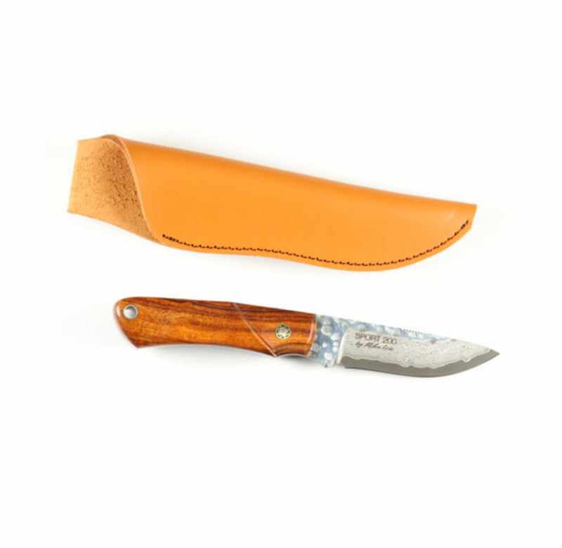 Mcusta Mike Irie Collaboration Sport 200 Damascus with VG-10 Core Ironwood 6.625" Fixed Blade - Tokushu Knife