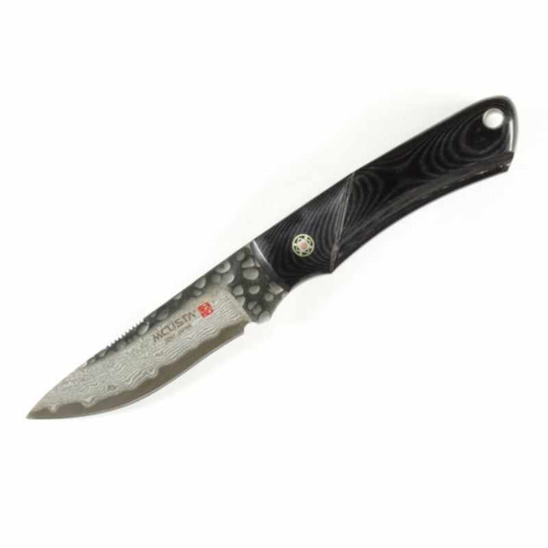 Mcusta Mike Irie Collaboration Sport 200 Damascus with VG-10 Core Micarta 6.625" Fixed Blade - Tokushu Knife