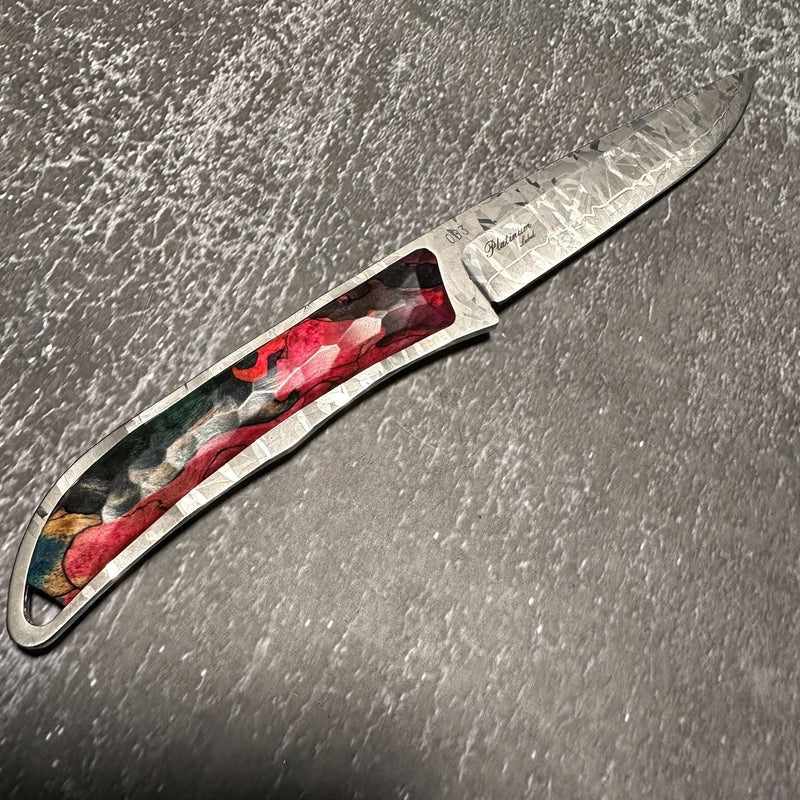 Mcusta Platinum Label Custom VG-10 Core Wood Handle 7.125" Fixed Blade Knife - Tokushu Knife