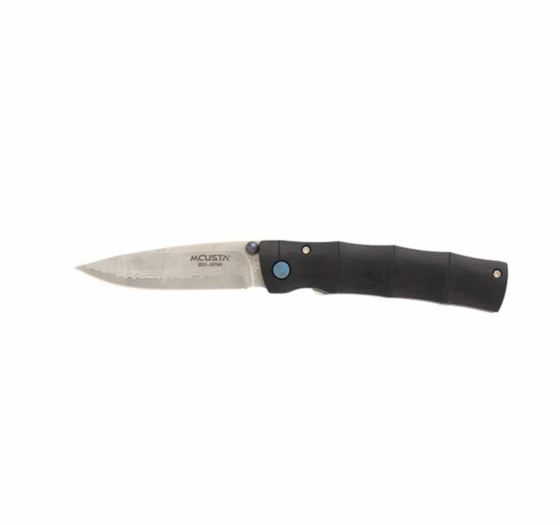 Mcusta Shinra Emotion Take VG-10 Core Damascus Black Pakkawood 3.75" Folding Knife - Tokushu Knife