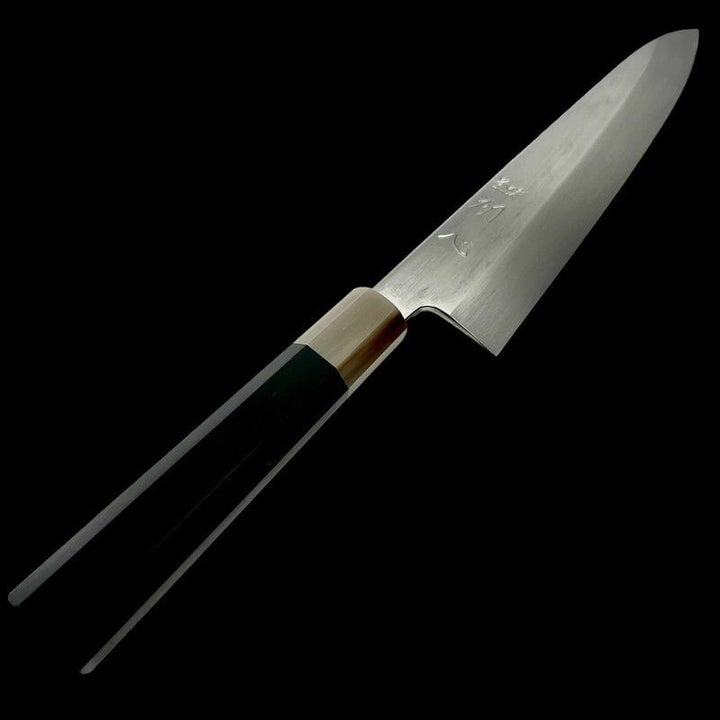 NAKAGAWA Aogami #1 Mizu-Honyaki 240mm Gyuto With White / Ebony Wa Handle - Tokushu Knife
