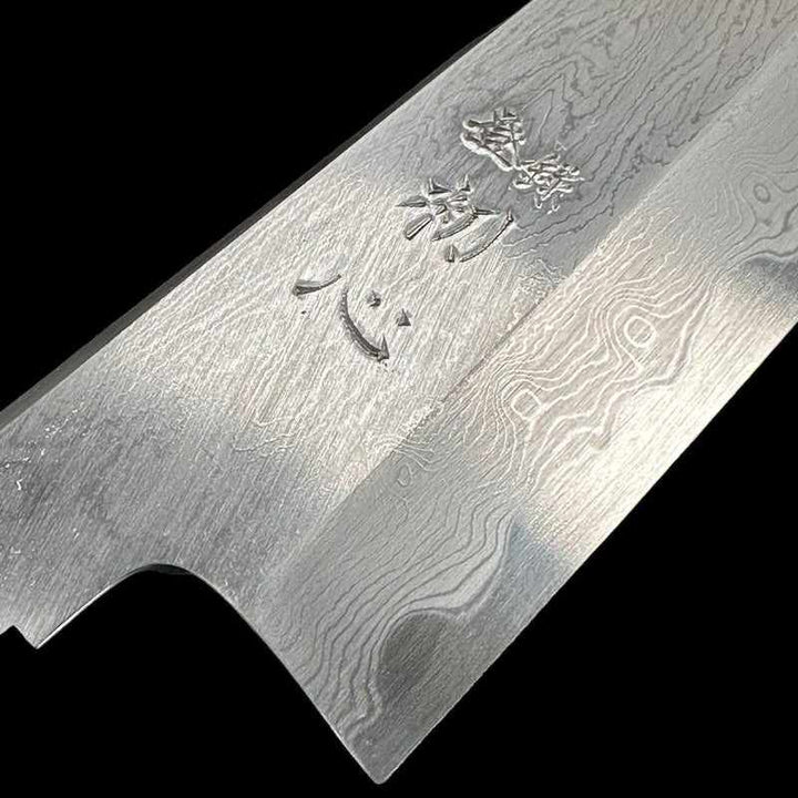 NAKAGAWA X MORIHIRO Blue #1 Damascus 180mm Bunka (no handle) - Tokushu Knife
