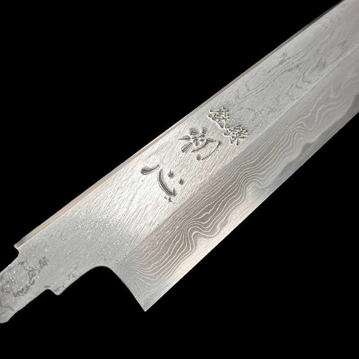 NAKAGAWA X MORIHIRO Blue #1 Damascus 240mm Sujihiki (no handle) - Tokushu Knife