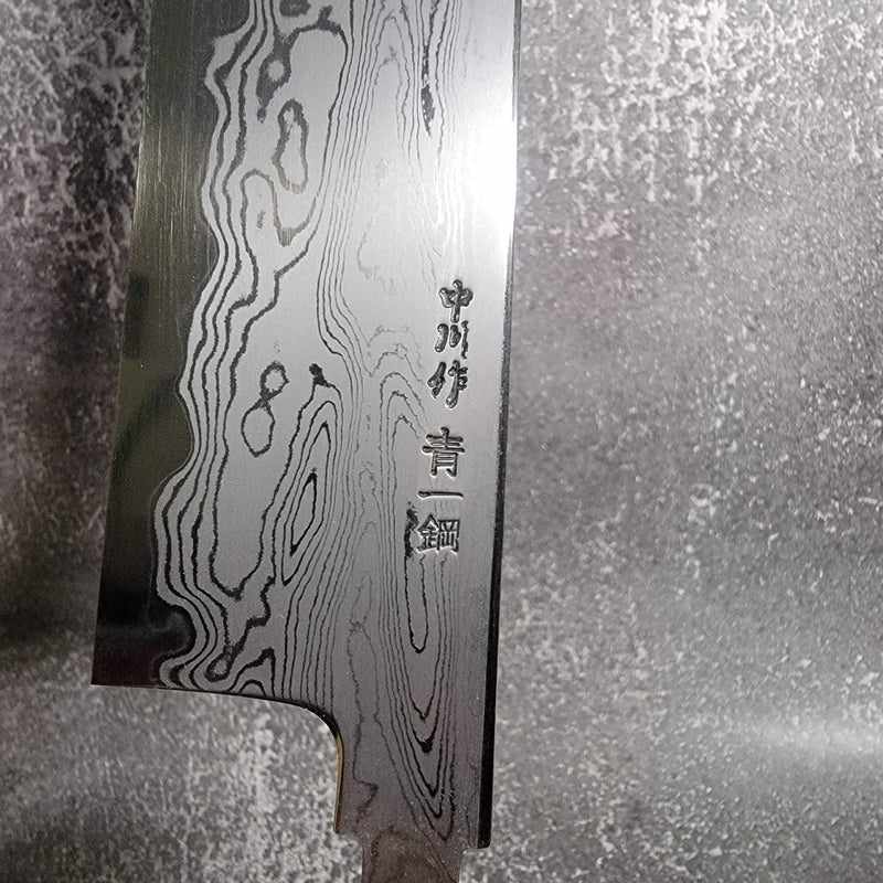 NAKAGAWA X MYOJIN Blue #1 Damascus Gyuto 210mm (no handle) Tokushu Knife.