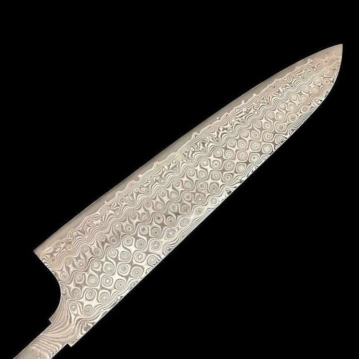 NIGARA ANMON Kurozome Damascus SG2 240mm Gyuto No Handle - Tokushu Knife