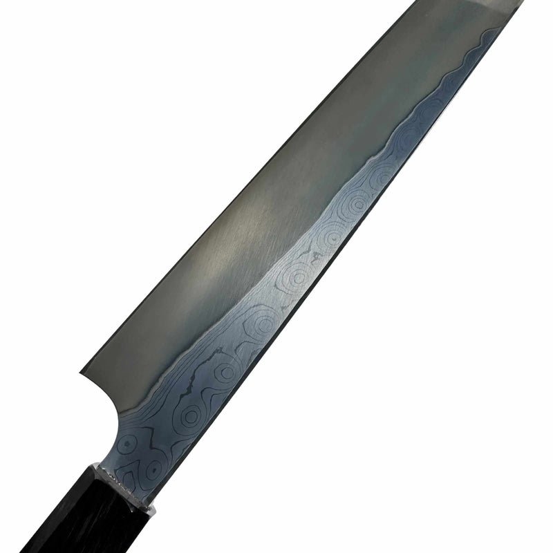 Nigara Blue #2 Damascus Aozome Yanigiba 270mm With Walnut Handle - Tokushu Knife
