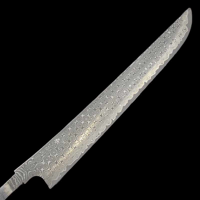 Nigara Hamono Anmon Damascus SG2 300mm Sakimaru Sujihiki No Handle Tokushu Knife.