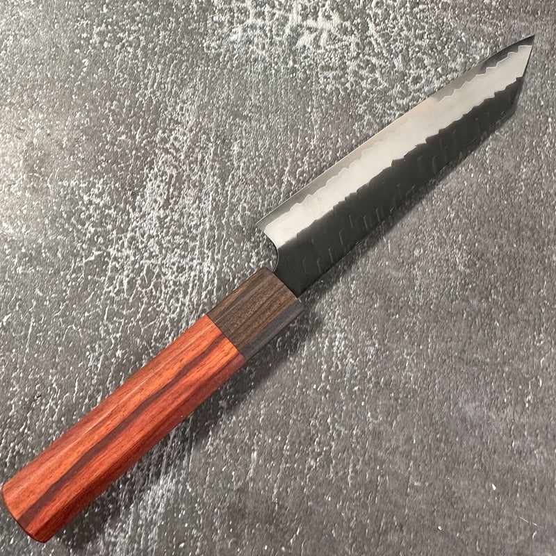 NIGARA HAMONO SG2 Kurouchi Tsuchime Kiritsuke Petty 150mm Rosewood Handle - Tokushu Knife