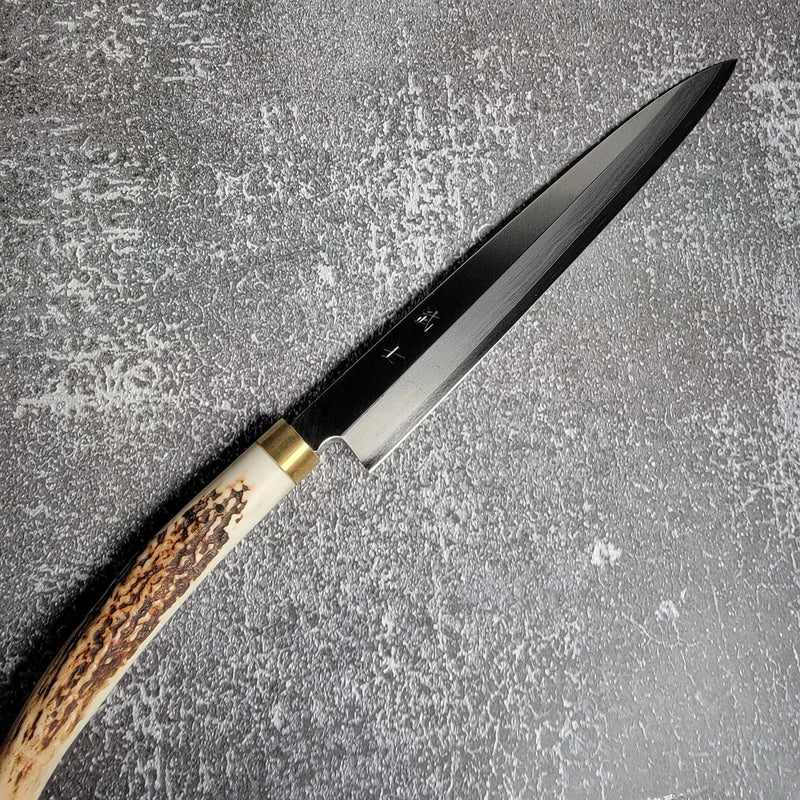 Saji Ginsan #3 210mm RH Yanagiba Deer Horn handle Tokushu Knife.