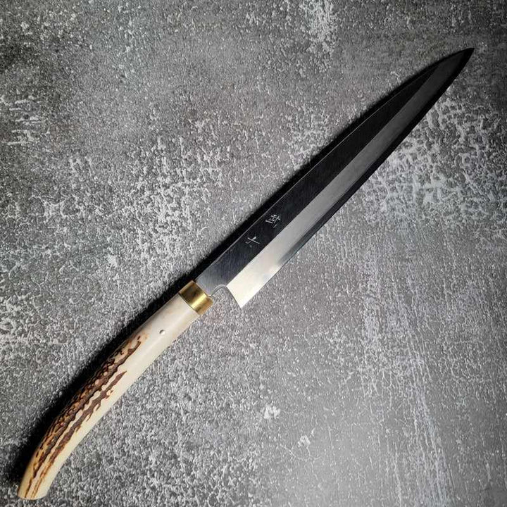 Saji Ginsan #3 240mm Yanagiba Deer Horn Handle Tokushu Knife.