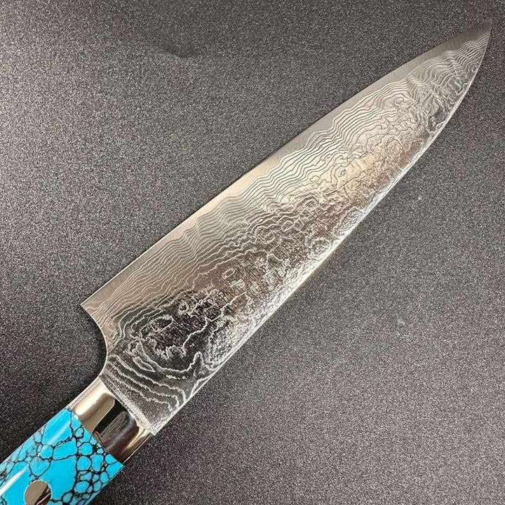 Brands - Takeshi Saji - Takeshi Saji R2 Diamond Finish Damascus NNM -  Japanese Knives Shop - Hocho Knife