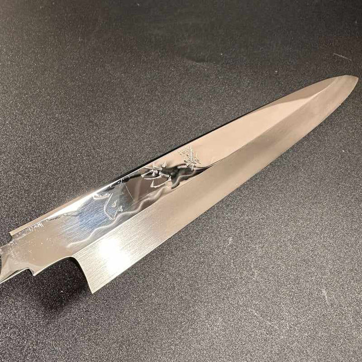 Satoshi Nakagawa White #3 Abura Honyaki 270mm Yanigiba Mirror Finish No Handle - Tokushu Knife