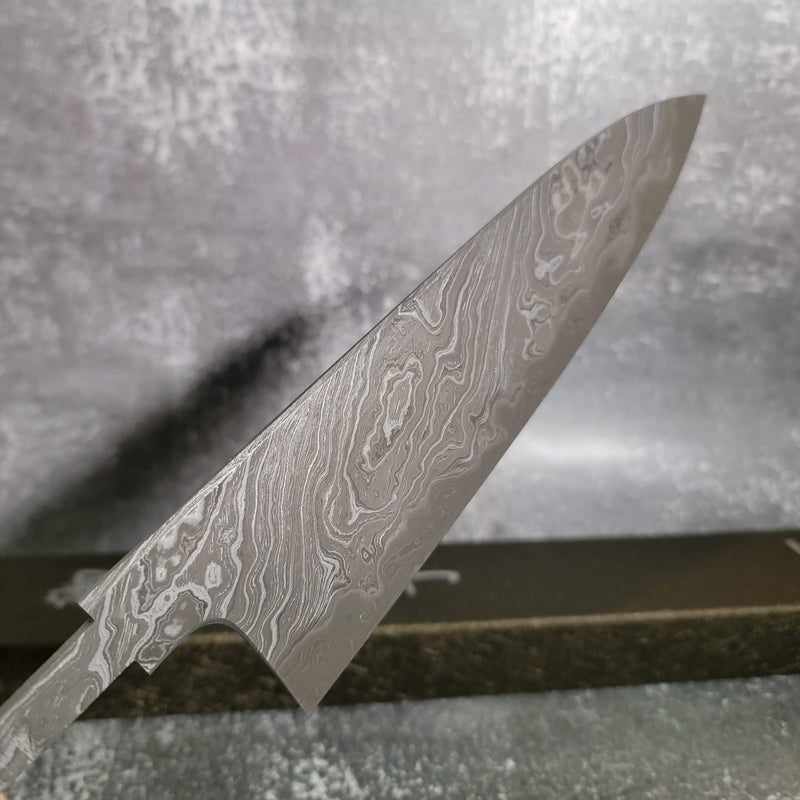 Shoichi Hashimoto Yuuzan White #2 / Blue #2 Damascus 210mm Gyuto x Myojin Sharpened  BLADE ONLY Only one in existence Tokushu Knife.