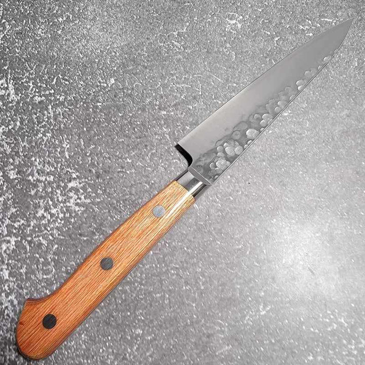 Takamura Chromax Stainless Clad Tsuchime 130mm Petty with Western Handle - Tokushu Knife