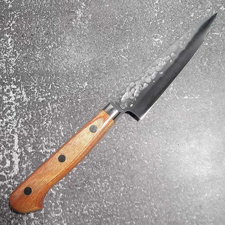 Takamura Chromax Stainless Clad Tsuchime 130mm Petty with Western Handle - Tokushu Knife