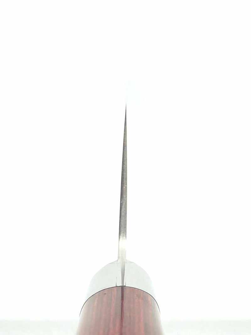 Takamura SG2 Migaki 170mm Santoku with Red Western Handle Choil Shot