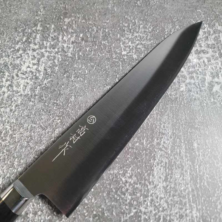 Takamura VG-10 Migaki 210mm Gyuto with Black Western Handle - Tokushu Knife