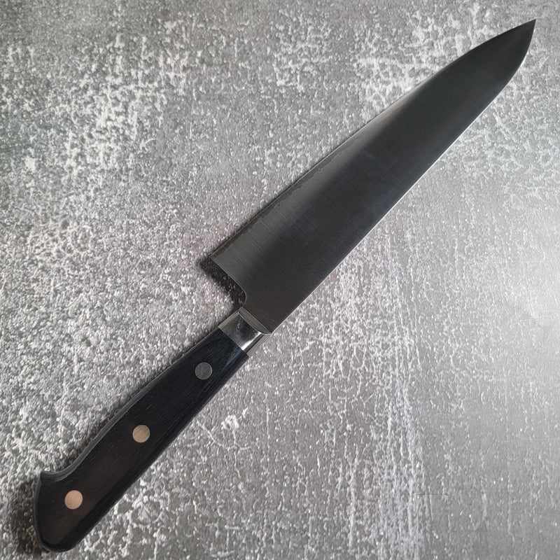 Takamura VG-10 Migaki 210mm Gyuto with Black Western Handle - Tokushu Knife