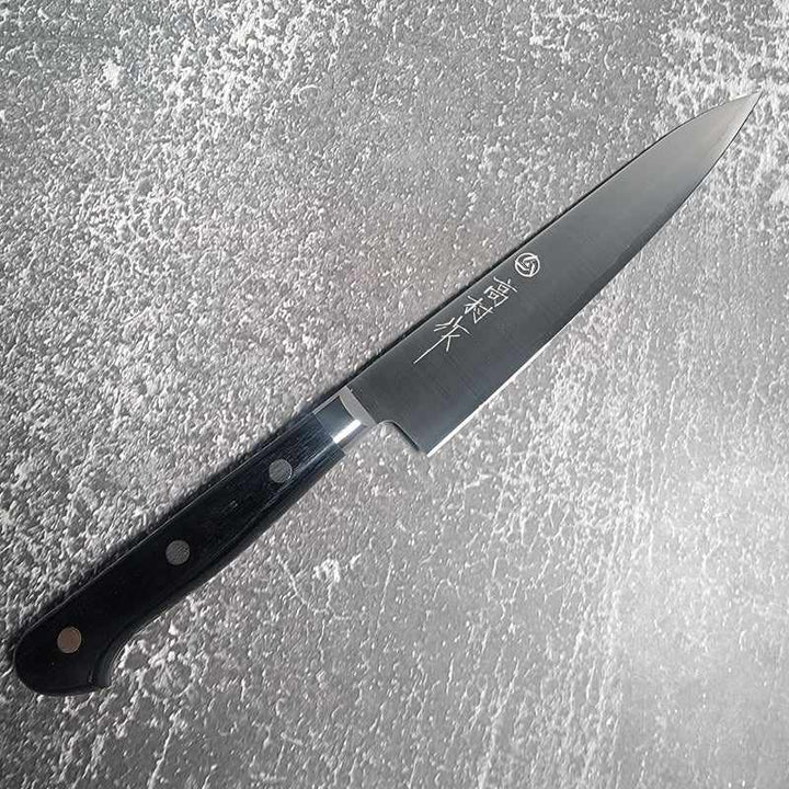 Takamura VG10 150mm Petty Western Handle Black Tokushu Knife.