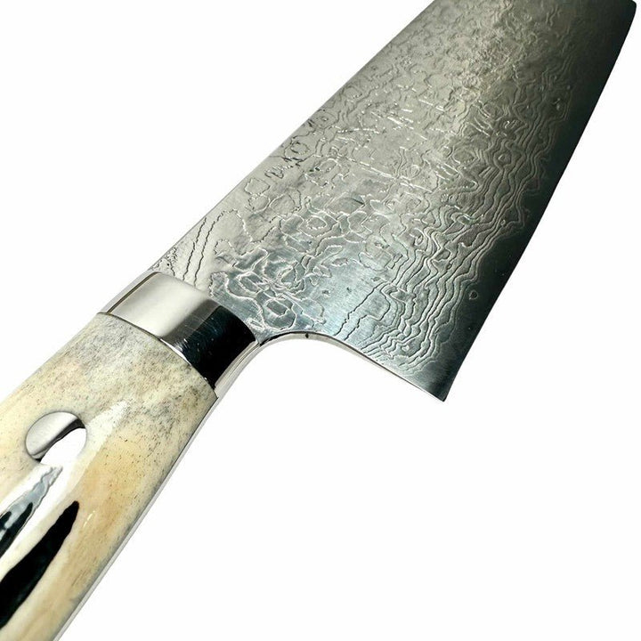 Takeshi Saji SG2 Diamond 170mm Nakiri with Cow Horn Handle - Tokushu Knife