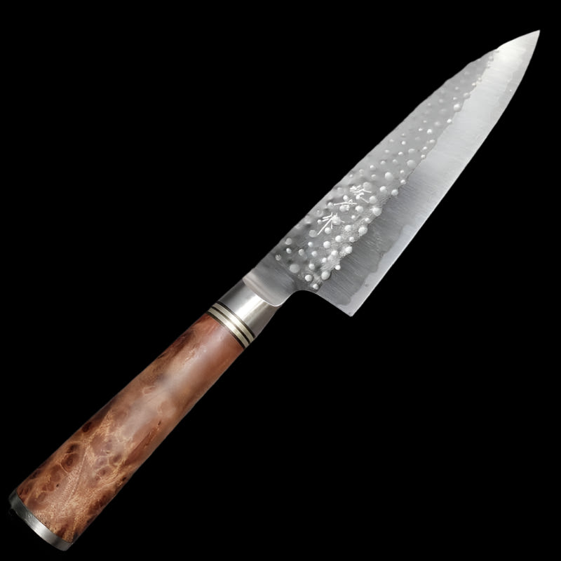 Takeshi Saji SG2 Tsuchime 210mm Gyuto with Chinese Quince Wood Handle Tokushu Knife.