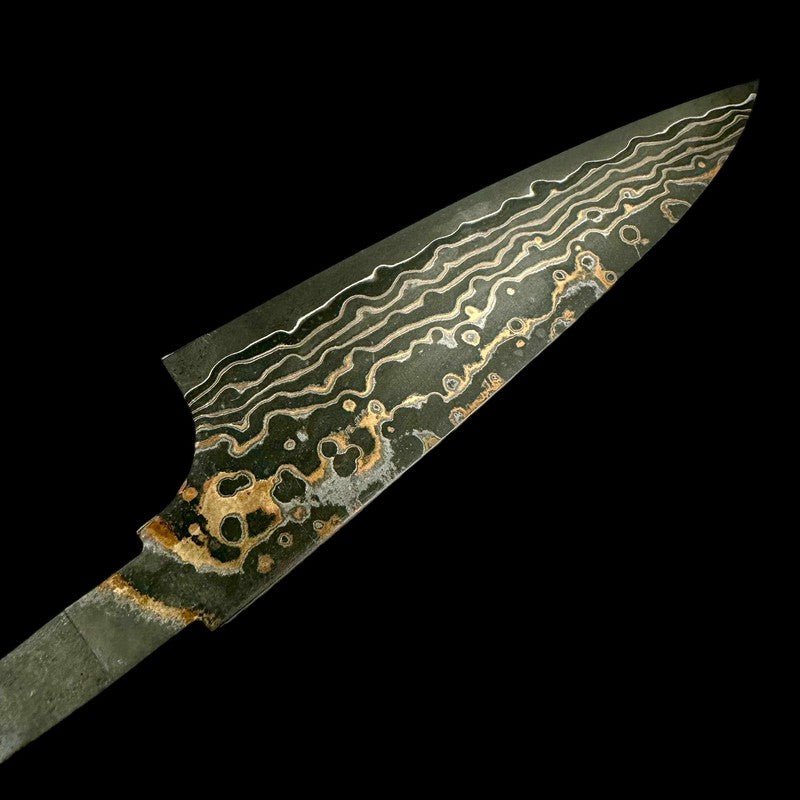 Takeshi Saji VG-10 Gold Damascus Petty 90mm No Handle - Tokushu Knife