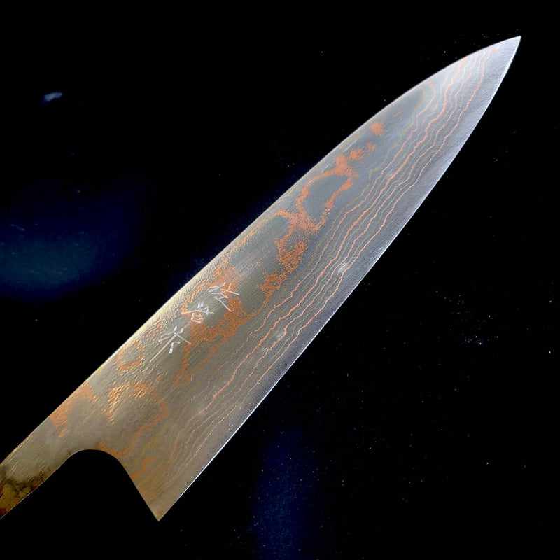 Takeshi Saji VG10 Rainbow 180mm Gyuto Blade Only Tokushu Knife.