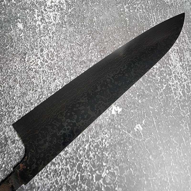 Takeshi Saji VG10 Rainbow Damascus 210mm Gyuto No Handle Tokushu Knife.