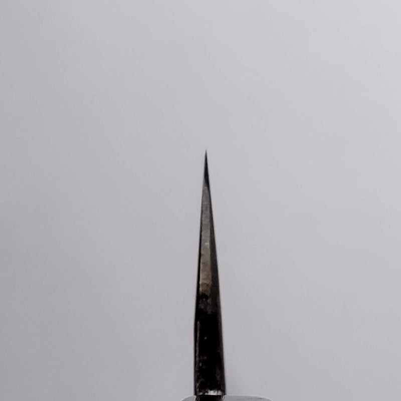 Teruyasu Fujiwara Maboroshi Stainless Clad White #1 120mm Petty with Octogonal Ho and Buffalo Horn Wa Handle Tokushu Knife.