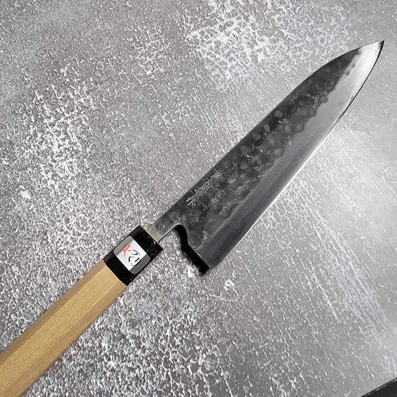 Teruyasu Fujiwara Maboroshi Stainless Clad White #1 Tsuchime 210mm Gyuto wa Handle Tokushu Knife.