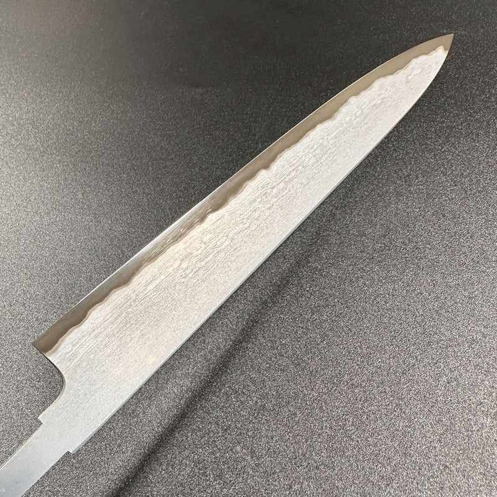 Tetsujin Hamono Blue #2 Metal Flow 240mm Sujihiki Blade Only - Tokushu Knife