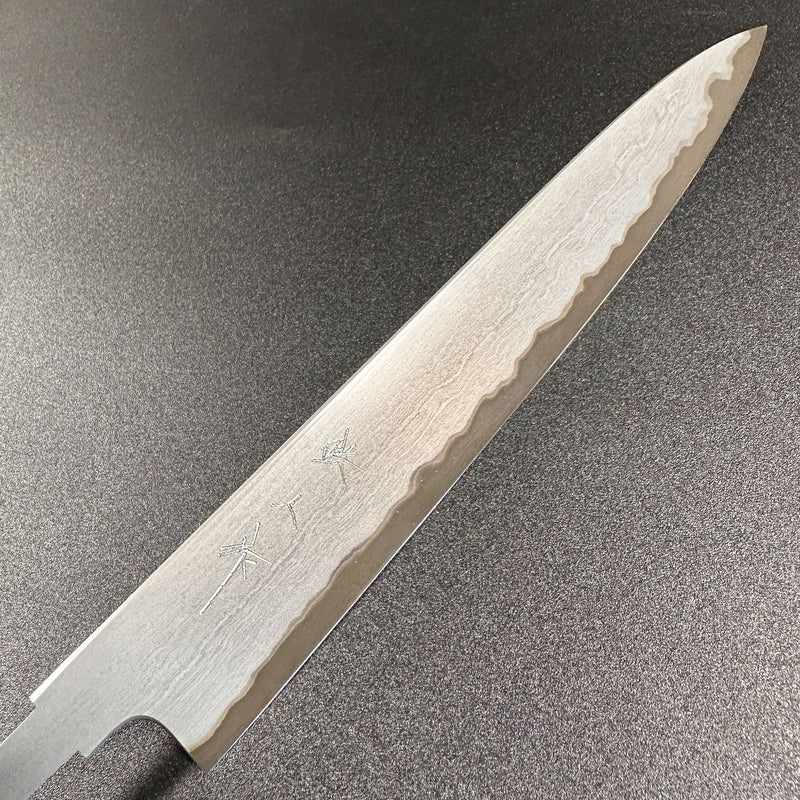 Tetsujin Hamono Blue #2 Metal Flow 240mm Sujihiki Blade Only - Tokushu Knife