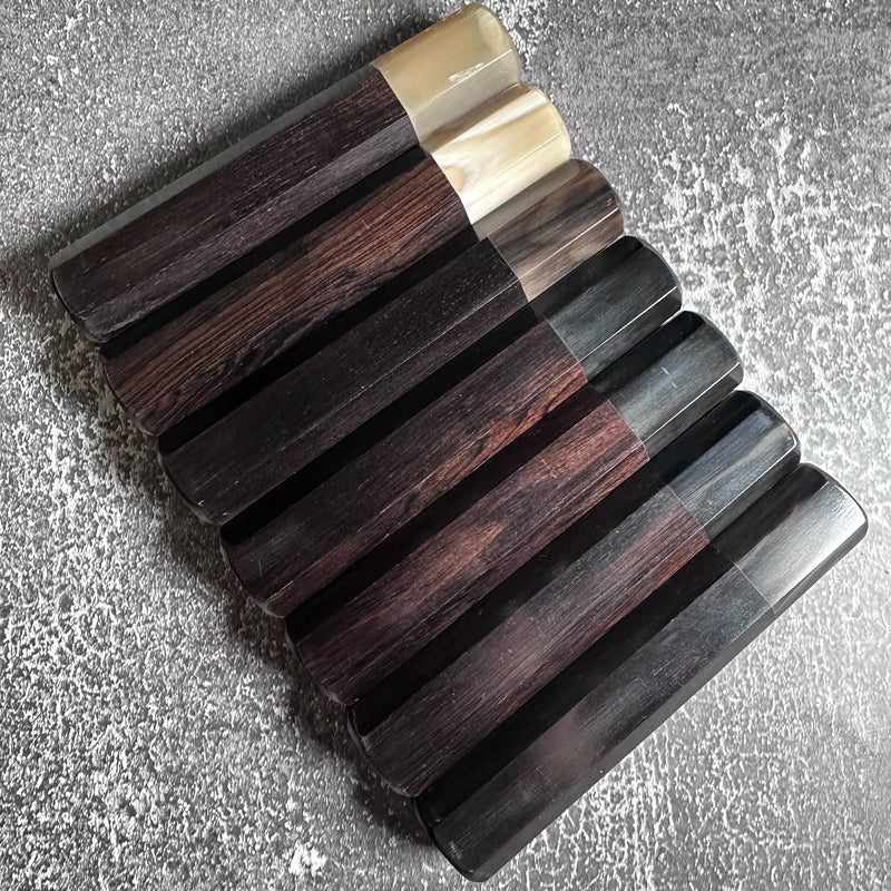 Tokushu Ebony & Horn Ferrule Handle Large Fits 180mm - 240mm - Tokushu Knife