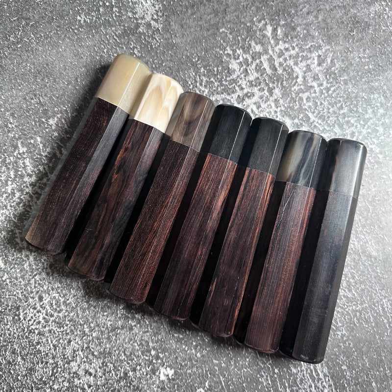 Tokushu Ebony & Horn Ferrule Handle Large Fits 180mm - 240mm - Tokushu Knife