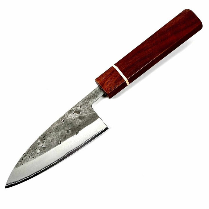 TOKUSHU KNIFE Blue #2 Stainless Clad Nashiji Tall Petty 105mm Wa Handle - Tokushu Knife