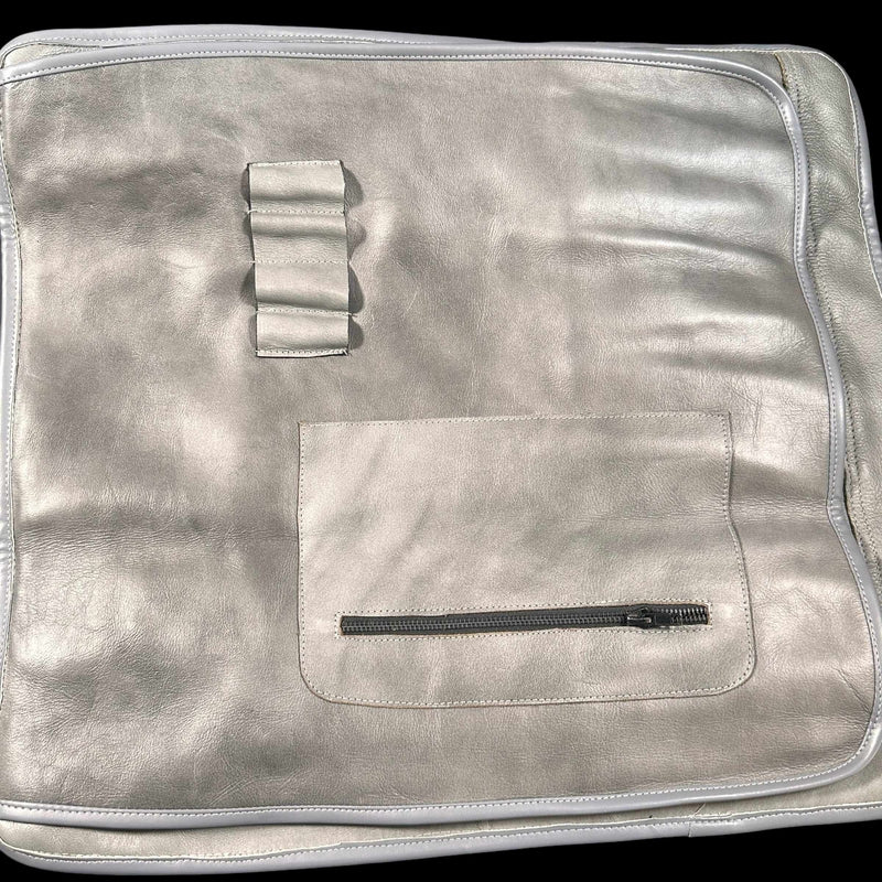 Tokushu Knife Premium Leather Japanese Knife Roll- Grey - Tokushu Knife