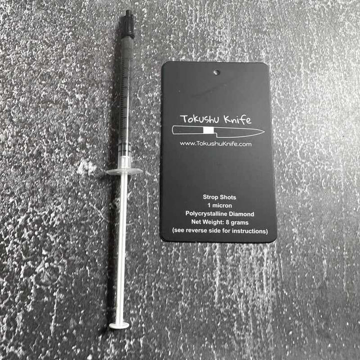 TOKUSHU KNIFE STROP SHOTS 1 Micron Premium Polycrystalline Abrasive - Tokushu Knife