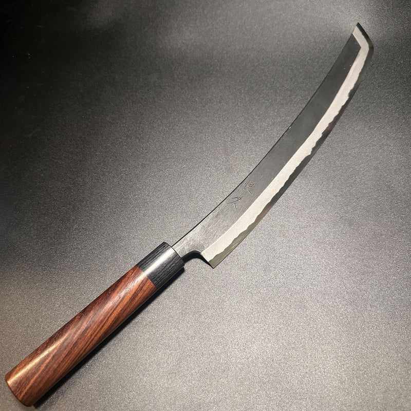 TSUNEHISA AOGAMI #2 KUROUCHI 300MM SAKIMARU with Rosewood Oval Wa Handle - Tokushu Knife