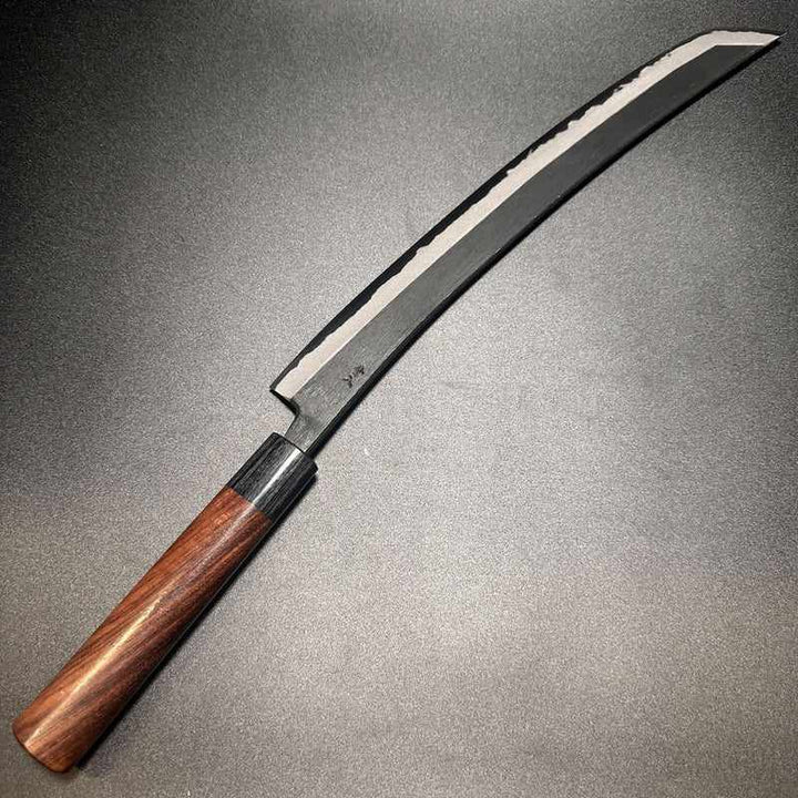 TSUNEHISA AOGAMI #2 KUROUCHI 300MM SAKIMARU with Rosewood Oval Wa Handle - Tokushu Knife