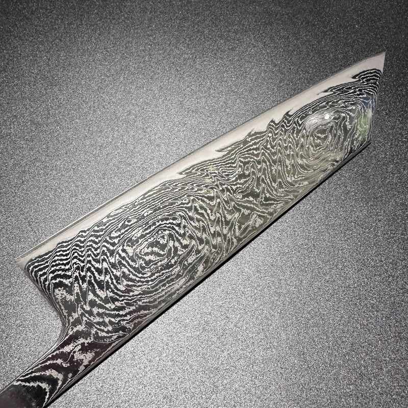 Tsunehisa AUS-10 Nami Damascus Bunka 170mm No Handle - Tokushu Knife