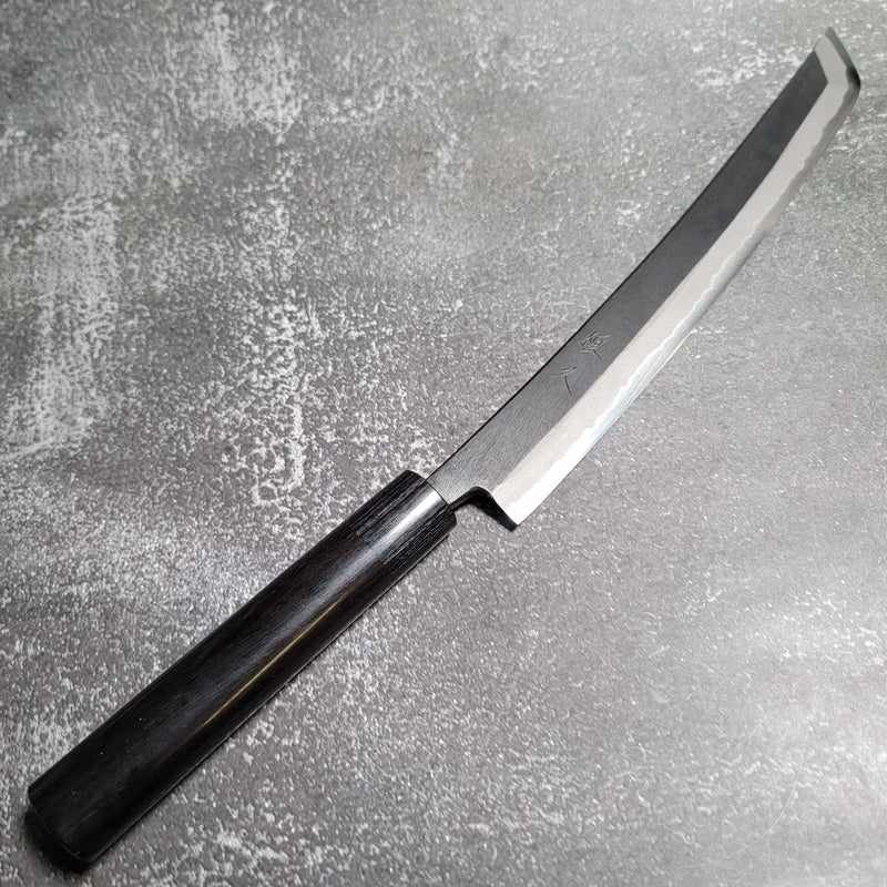 Tsunehisa Blue #2 Kurouchi 270mm Sakimaru / Slicer with Rosewood wa Handle - Tokushu Knife