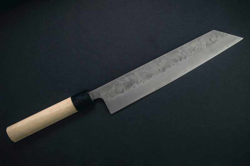Tsunehisa Ginsan #3 Nashiji 240mm Kiritsuke with Magnolia and Black Wa Handle Tokushu Knife.