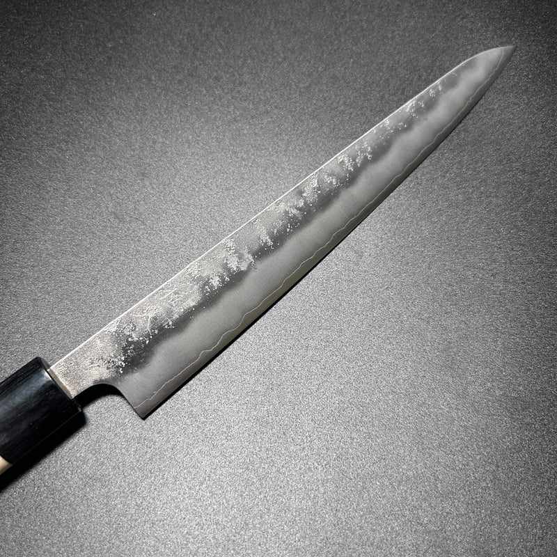 Tsunehisa Ginsan #3 Nashiji 240mm Sujihiki with Magnolia Circle Wa Handle - Tokushu Knife