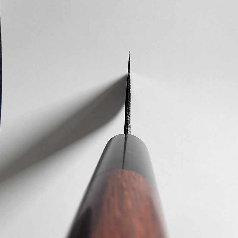Tsunehisa Shiro Kuro/Rosewood circle 135mm Kurimuki Tokushu Knife.