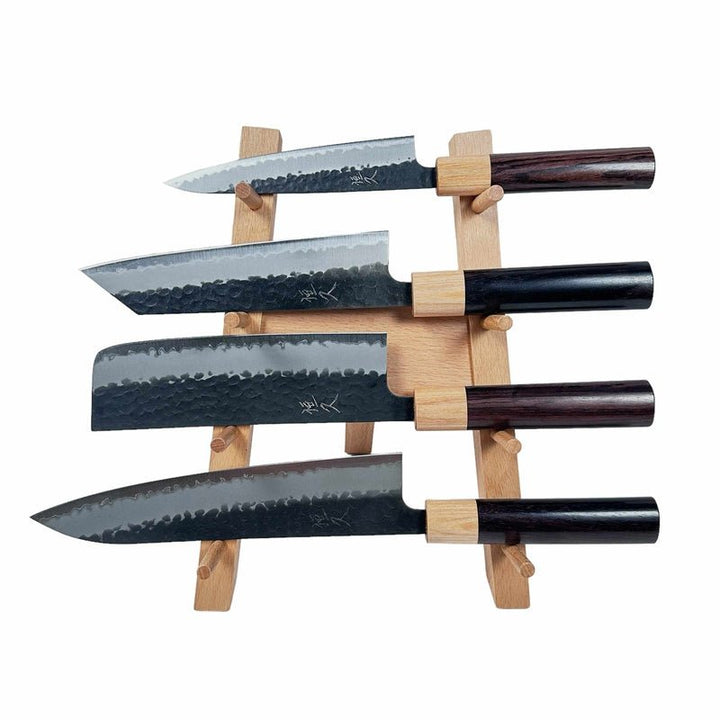 Wood Knife Stand Display for 4 Knives - Tokushu Knife