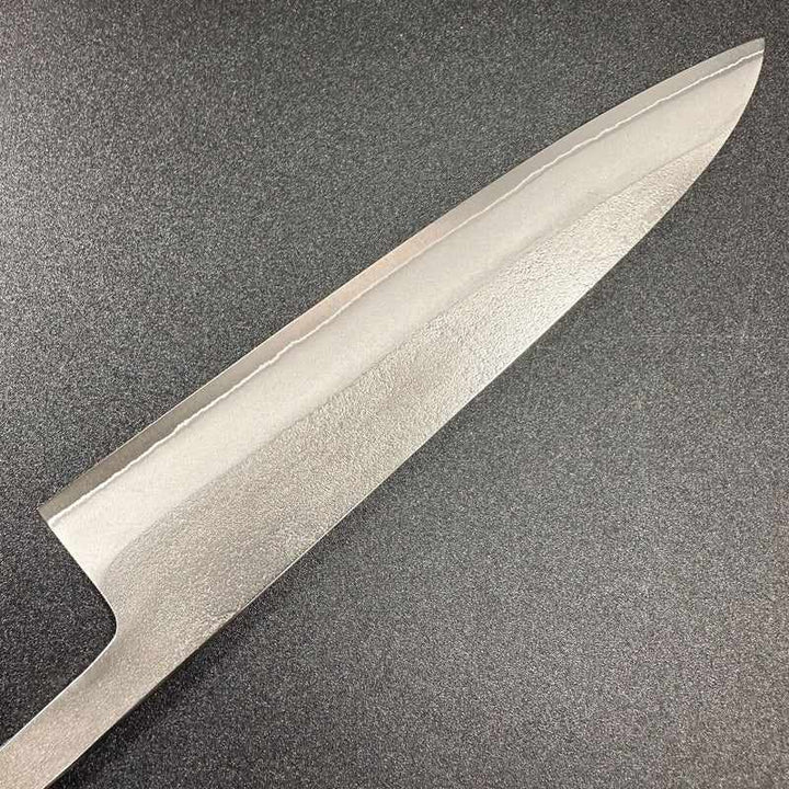 YOSHIKANE Stainless Clad White #2 Nashiji 210mm Gyuto (No Handle) - Tokushu Knife