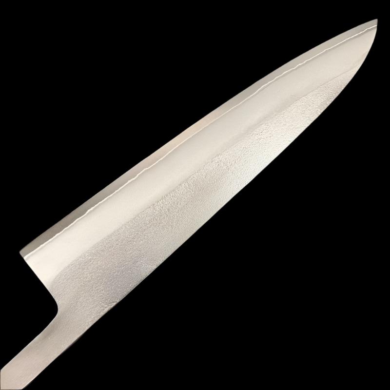 YOSHIKANE Stainless Clad White #2 Nashiji 210mm Gyuto (No Handle) - Tokushu Knife