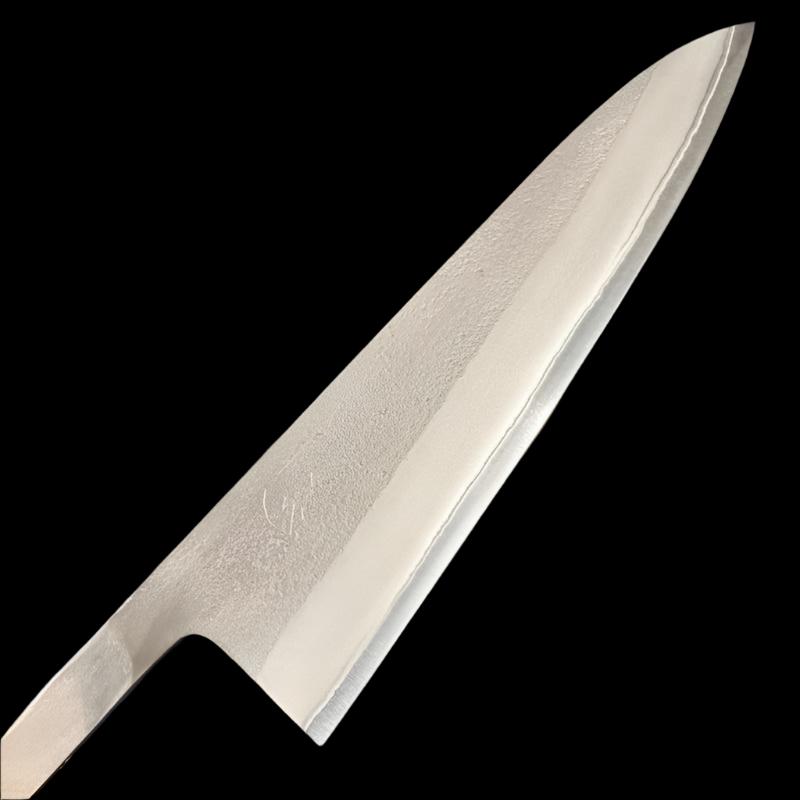 YOSHIKANE Stainless Clad White #2 Nashiji 210mm Gyuto (No Handle) - Tokushu Knife