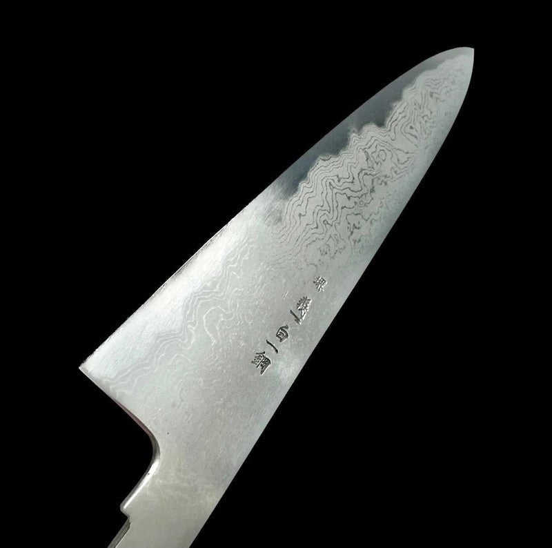 Yoshikazu Tanaka White #1 Damascus Gyuto 210mm No Handle - Tokushu Knife