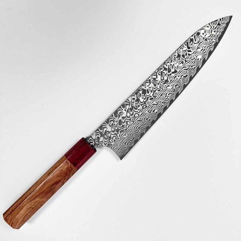 Yoshimi Kato R2/SG2 Black Damascus 210mm Gyuto – Burrfection